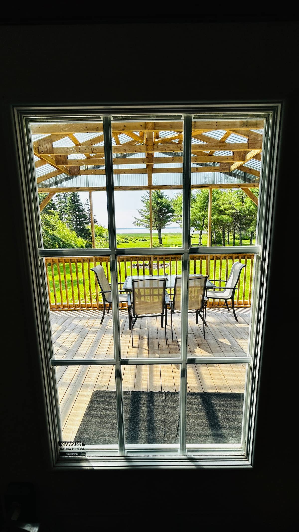 Deck seen from the laundry area