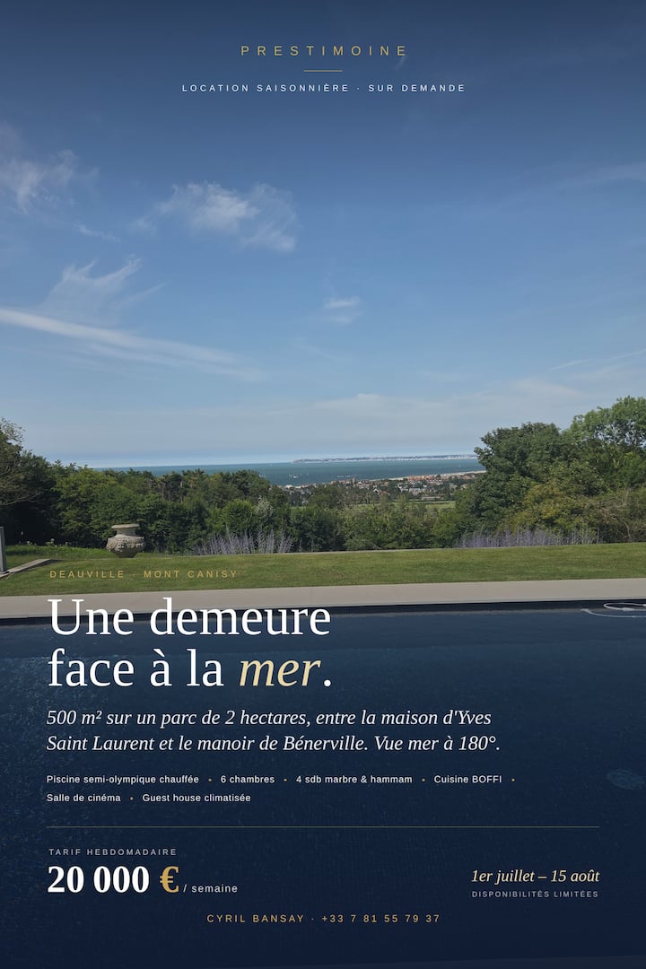 Vue Mer 180°, Piscine Chauffée -Hauteurs Deauville - Villers-sur-Mer