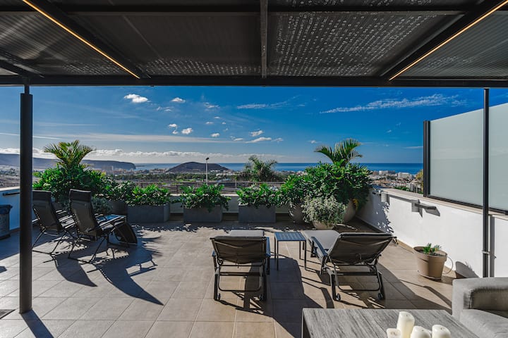 Villa Adeje: Ocean View, Htd Pool, 5 Min Siam Park - Los Cristianos