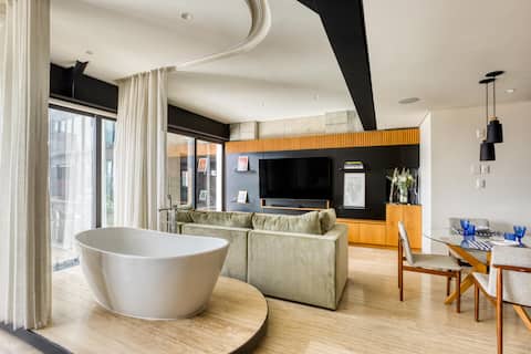 Top performing Airbnb: Sanctuary Loft Anzures | Romantic Spa Tub | 2 Gsts in Verónica Anzures