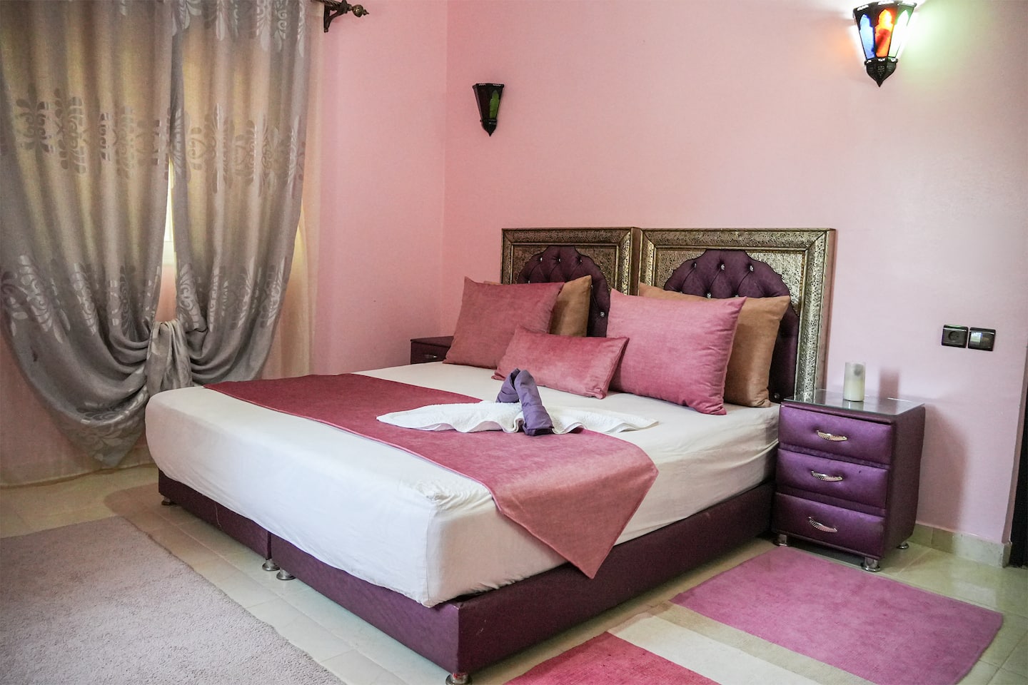 Détail de chambre de la villa
