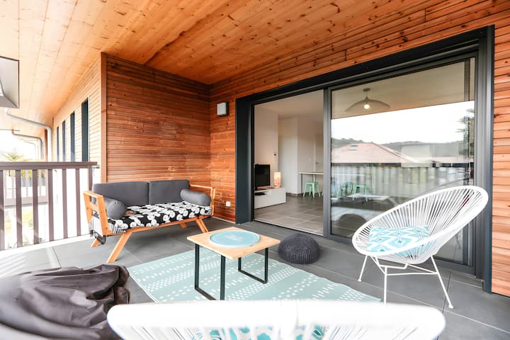 T3 Clim Et Terrasse, Plage Et Surf - Tosse