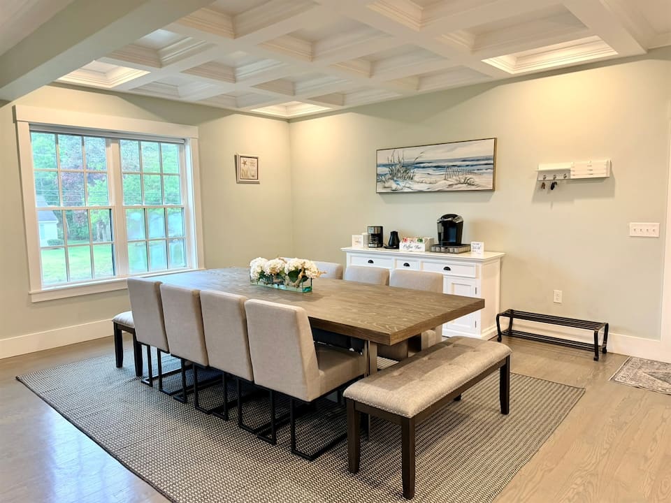 Dining table seating twelve