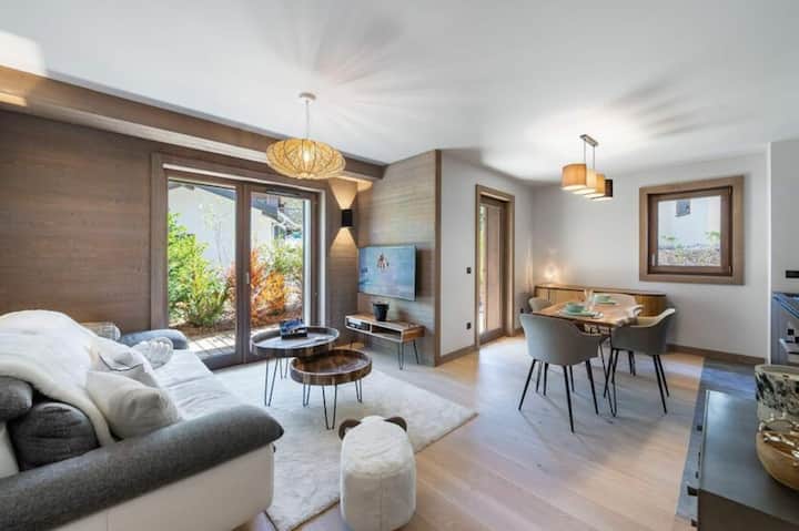 Refuge Alpin Raffiné Avec Espace Bien-être - Megève