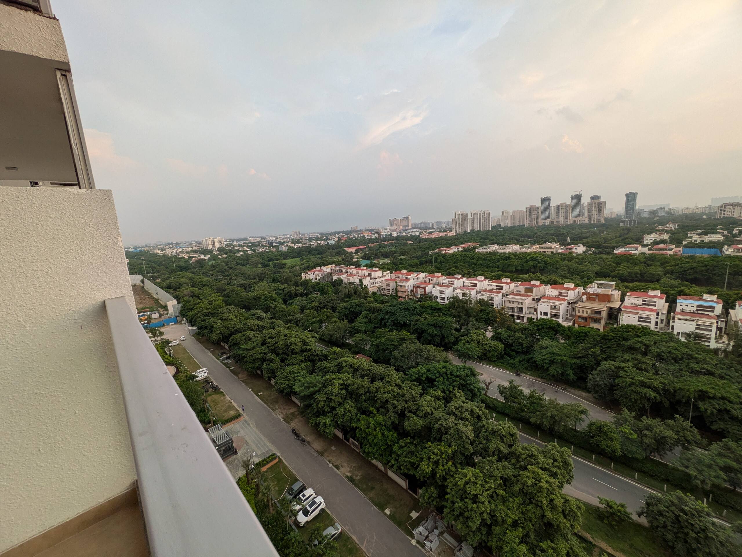 Green belt and villas from the balcony
