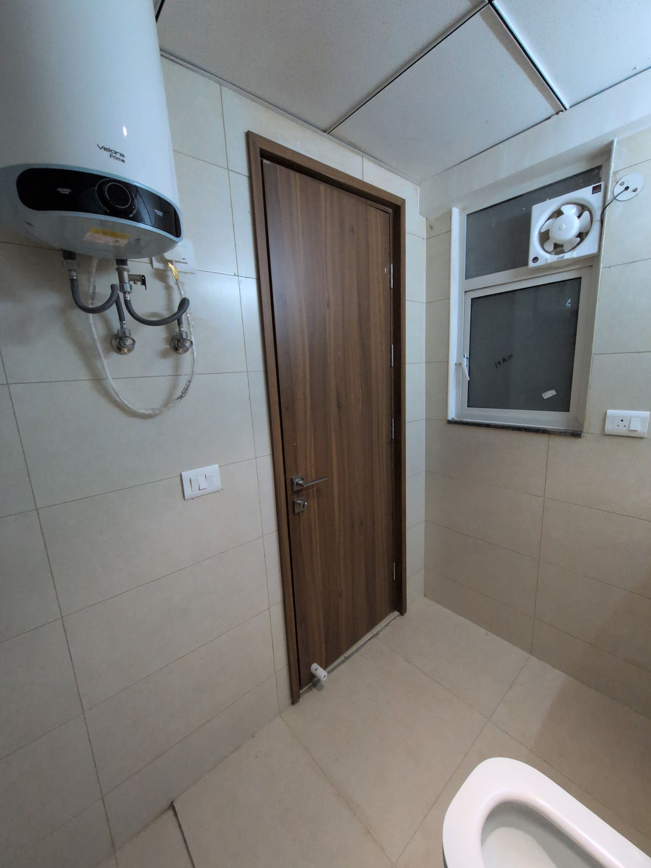 Geyser and bathroom door