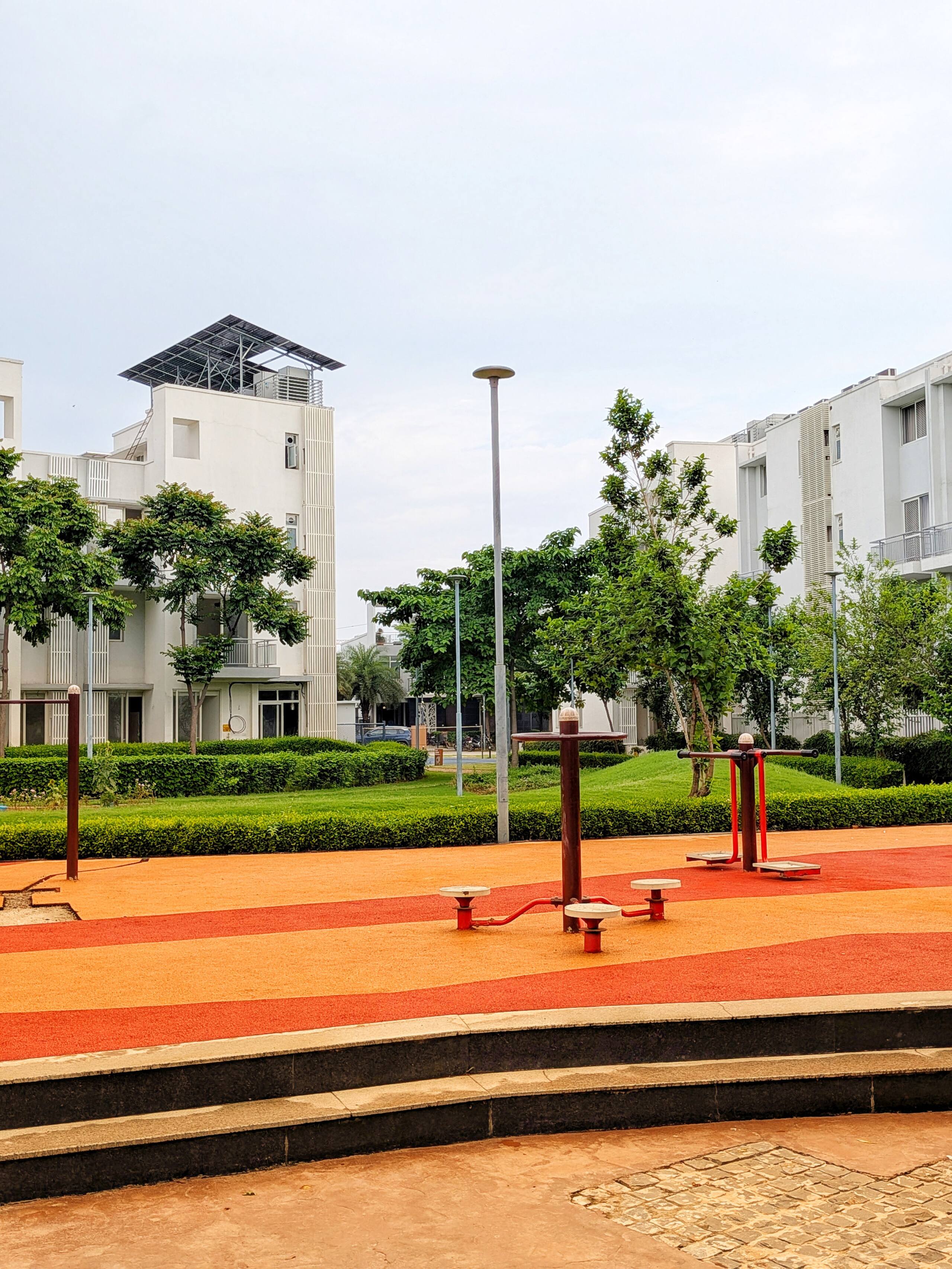 Open-air gym equipment in the township