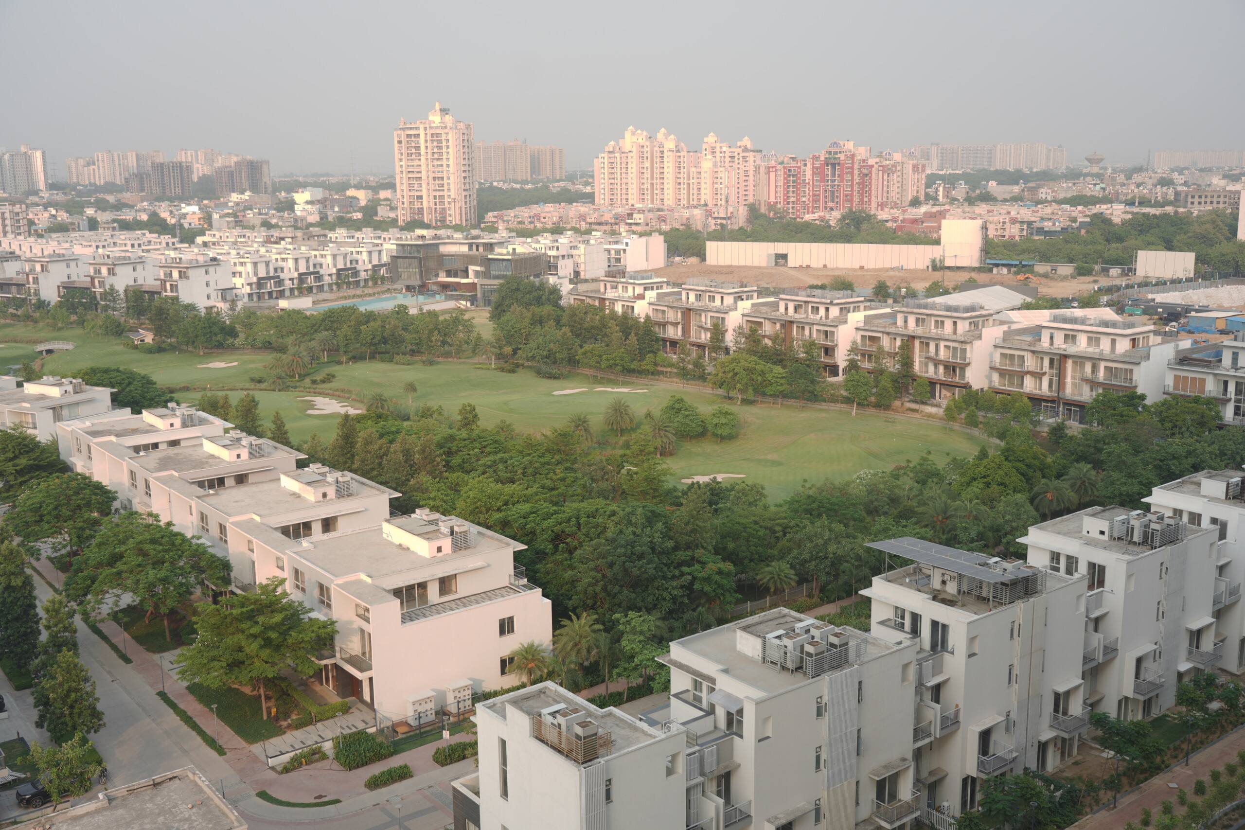 Golf course and villas seen from the suite
