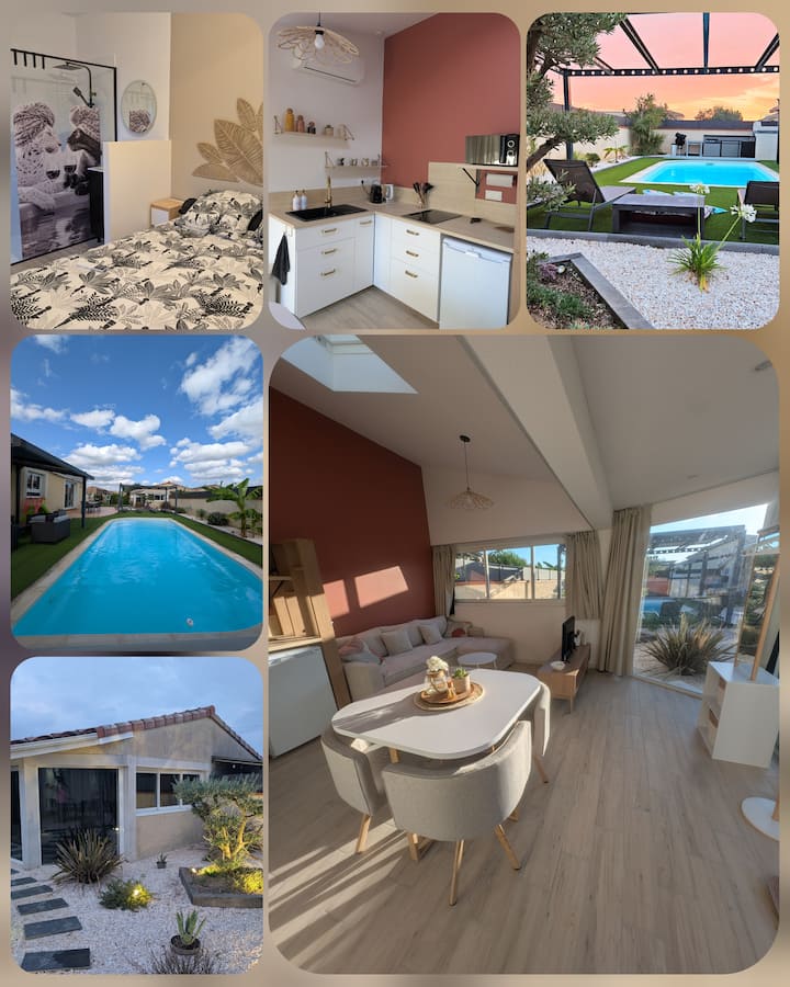 Maisonnette Calme Et Climatisée Avec Piscine - Muret