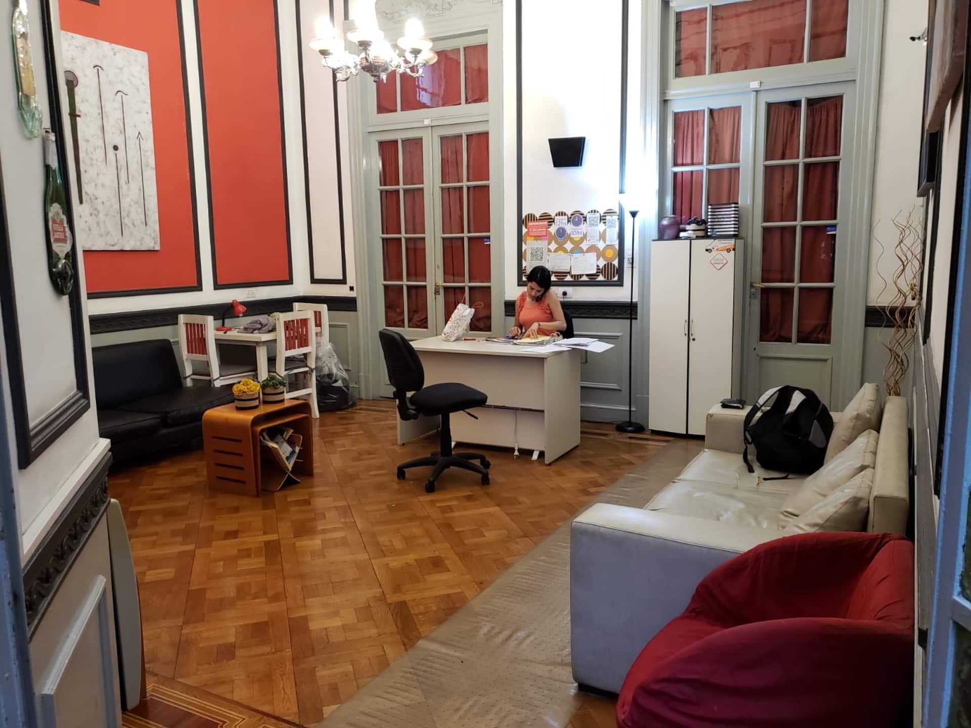Residência estudantil com pátios