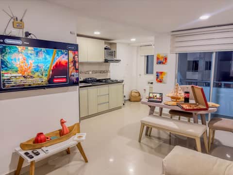 Top performing Airbnb: Apto Modern AC 3BR and Pool 15 min beach in Coveñas