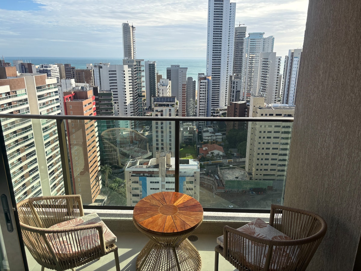 Foto do anúncio de Flat vista mar no Meireles a 500m da av. Beira-mar em Meireles, Fortaleza