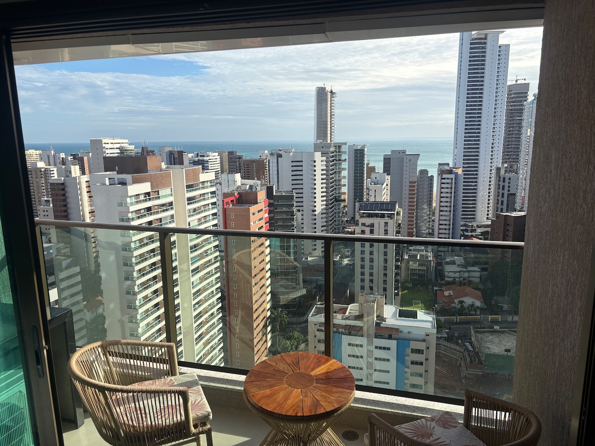Foto do anúncio de Flat vista mar no Meireles a 500m da av. Beira-mar em Meireles, Fortaleza
