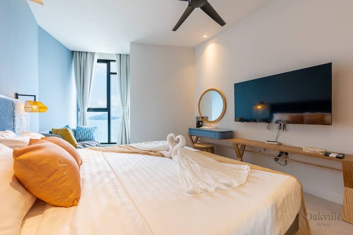 Seaview Cenang Beach |Superking Bedroom|studio2pax - Langkawi