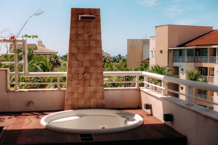 Cobertura Golfville Vista Para O Mar Com Jacuzzi - Aquiraz