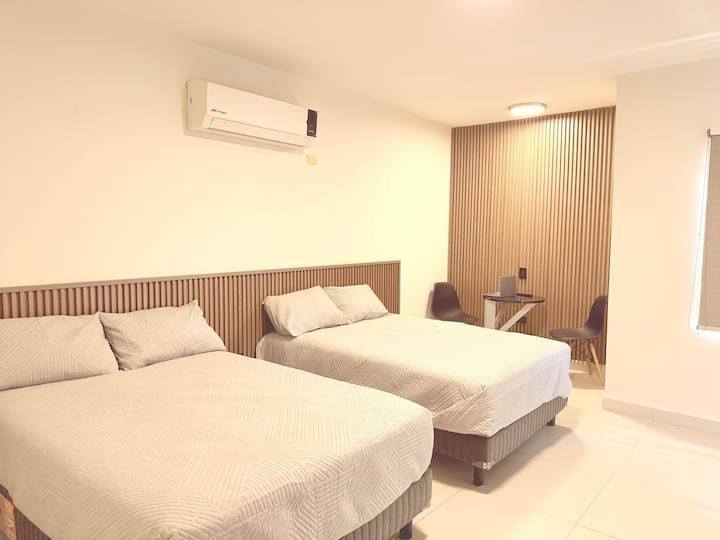 Suite W/balcony, 5p, Airport, Fundidora, Uanl - México