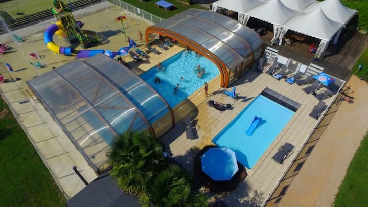 Zecamping 4* Mobil Home 28m² Piscine - Beaulieu-sur-Dordogne