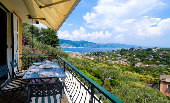 Casa Nozarego - Terrazza Vista Mare + Posto Auto - Portofino