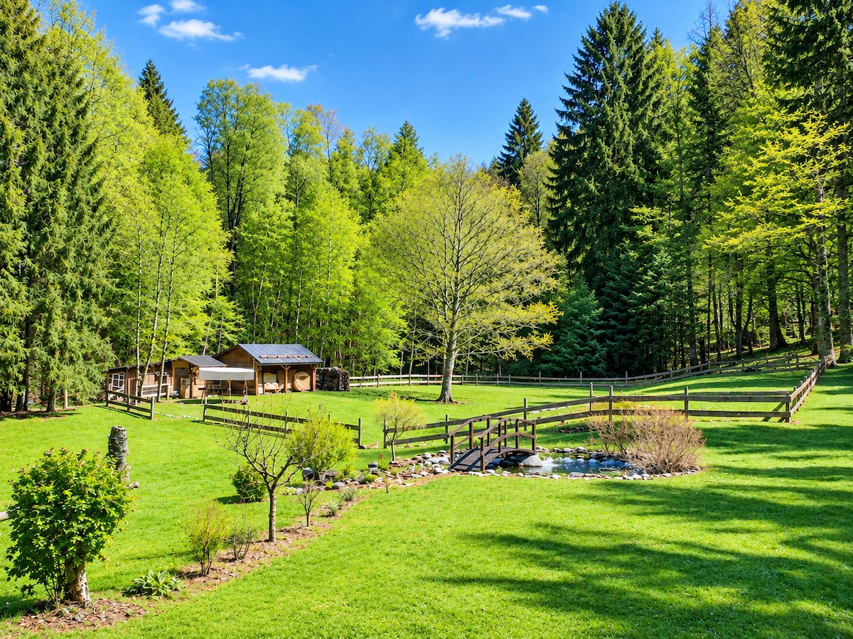 Hájenka Ze mě with sauna, hot tube, river, animals in Jestřabí v ...