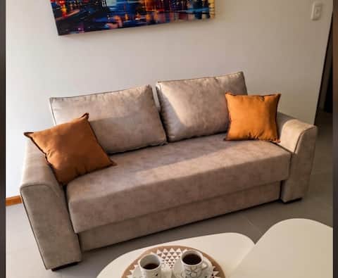 Popular Airbnb listing: Steps from the sanctuary. Terrace with grill / garage in San Nicolás De Los Arroyos