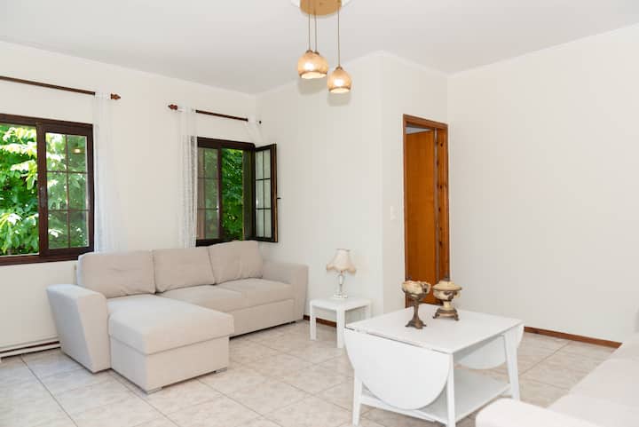 Living room with a sofa bed