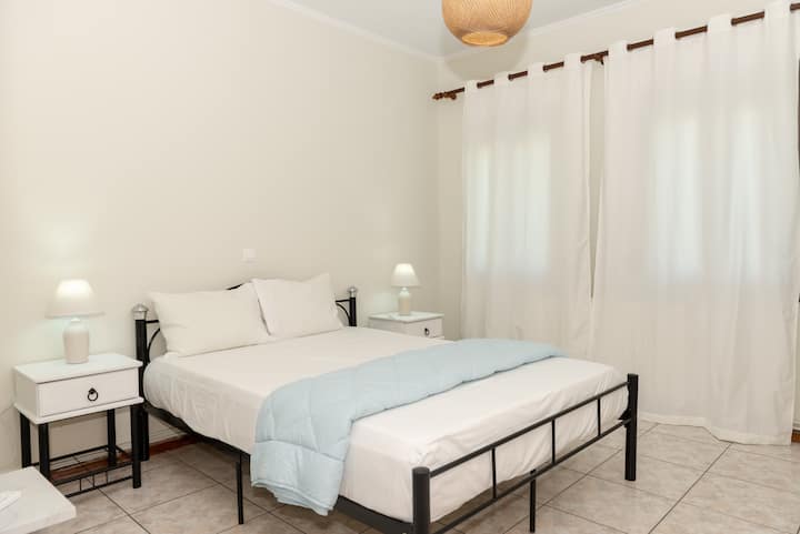 Peaceful bedroom with a double bed