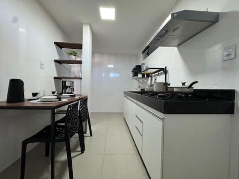 Top Airbnb: 201 – Brand-new studio with air conditioning and garage. in Ipatinga