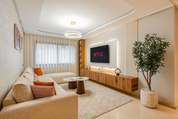 Appartement Chic, Piscine & Salle De Sport Guéliz - 馬拉卡治