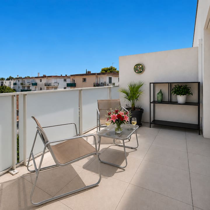Charmant T2 Climatisé Avec Balcon Et Parking - Montpellier