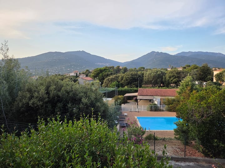 Studio Vue Montagne Et Piscine - Propriano