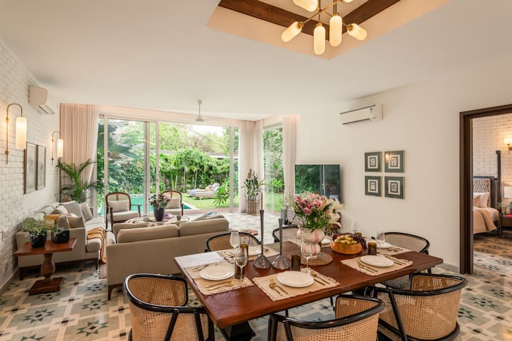 Elegant dining area with comfortable seating for shared meals and gatherings.