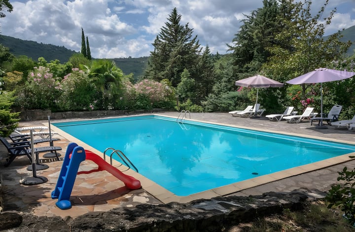 Les Lilas Piscine Partagée - Les Vans