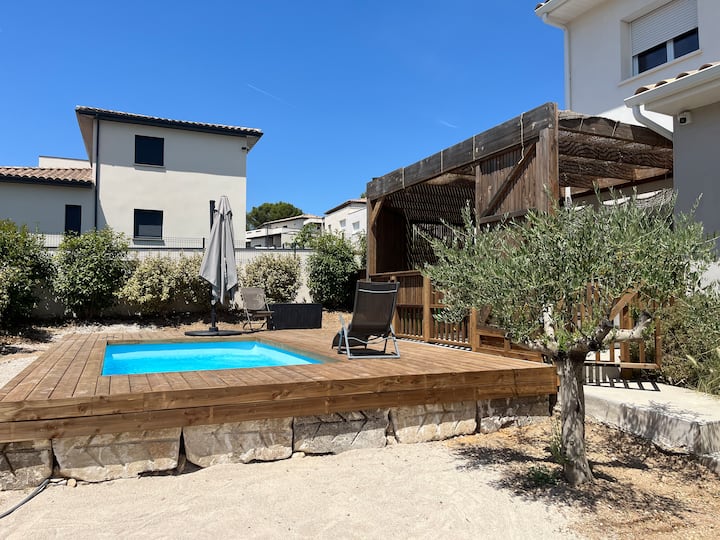 Villa Cosy Avec Piscine Et Jardin Méditerranéen - Lunel