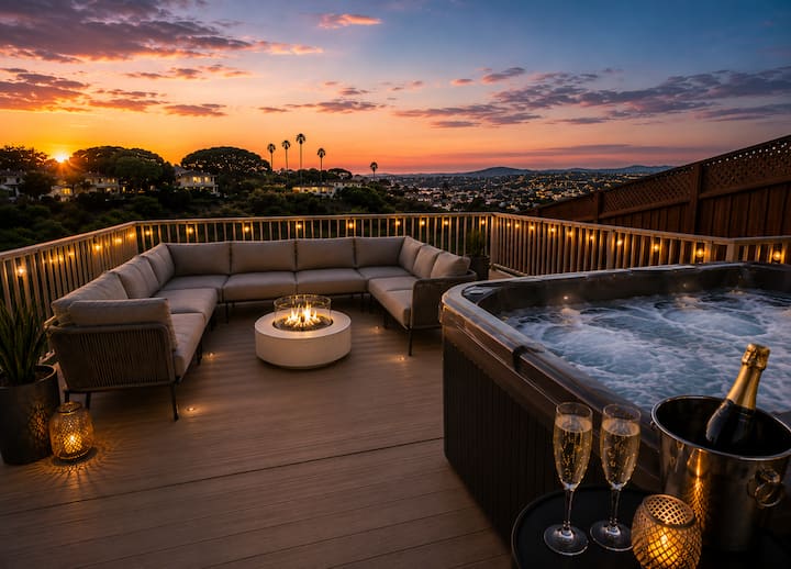 San Diego Retreat, Hot Tub, Views, Fire Pit, Games - San Diego, CA
