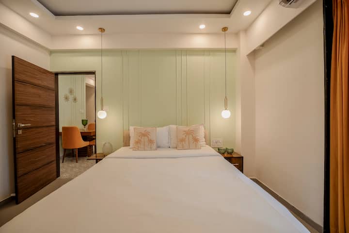 1bhk Apt Nr Candolim | Pool, Gym, Balcony A205 - Goa
