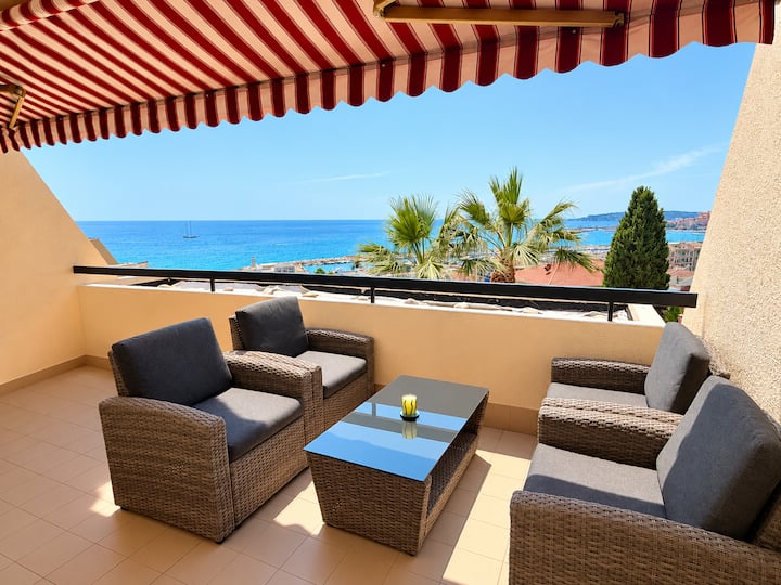 Vue Mer Panoramique, Piscine & Terrasses - Menton