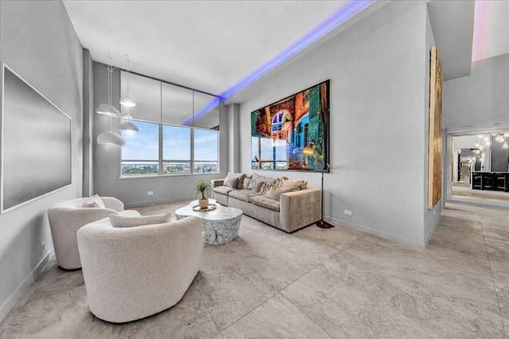 City & Ocean View 2br Penthouse - Monthly Stay - Miami Beach