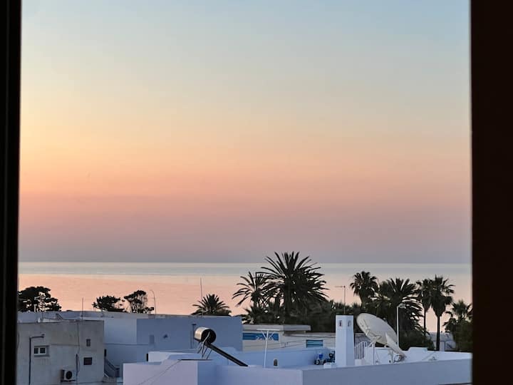 Amazing Duplex&sea View/sea 3 Min Walking&parking - Hammamet