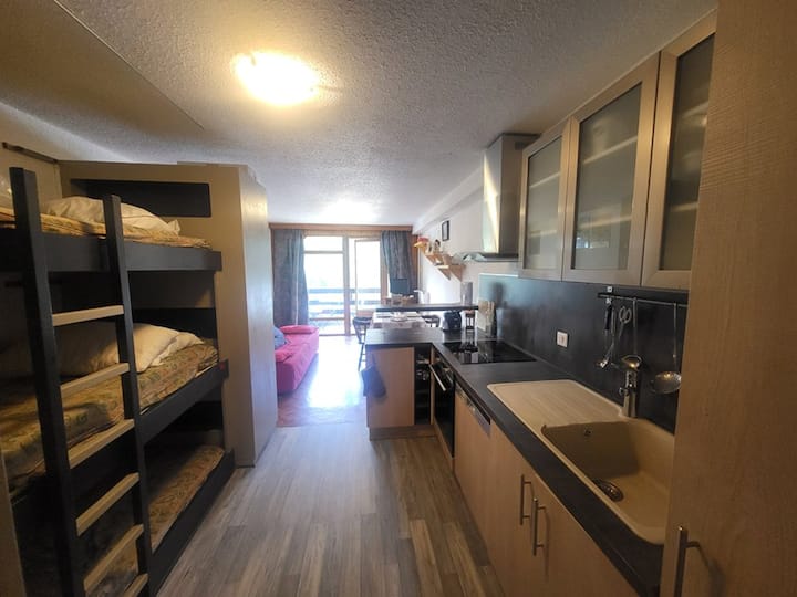 Studio Ensoleillé Avec Balcon Sud - 2 Pers. - Montgenèvre
