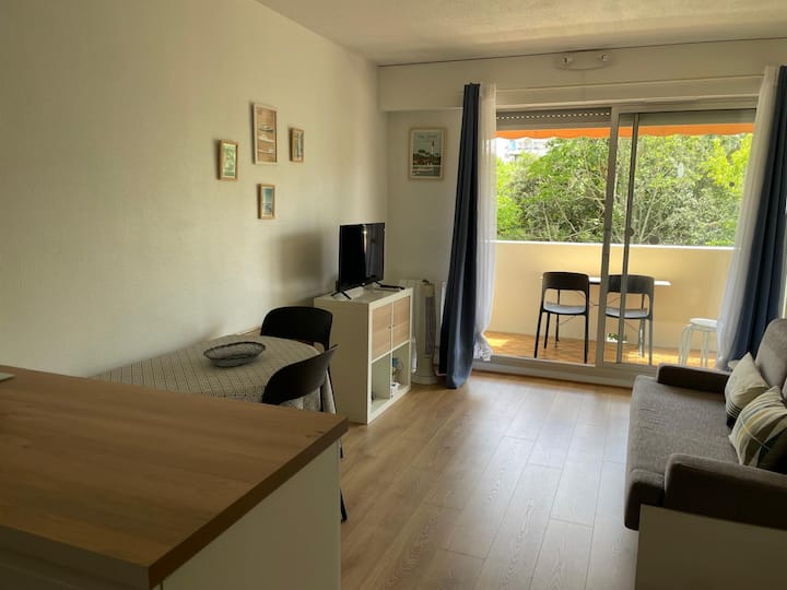 Studio Cabine Dans Résidence, Accès Direct Plage - Arcachon