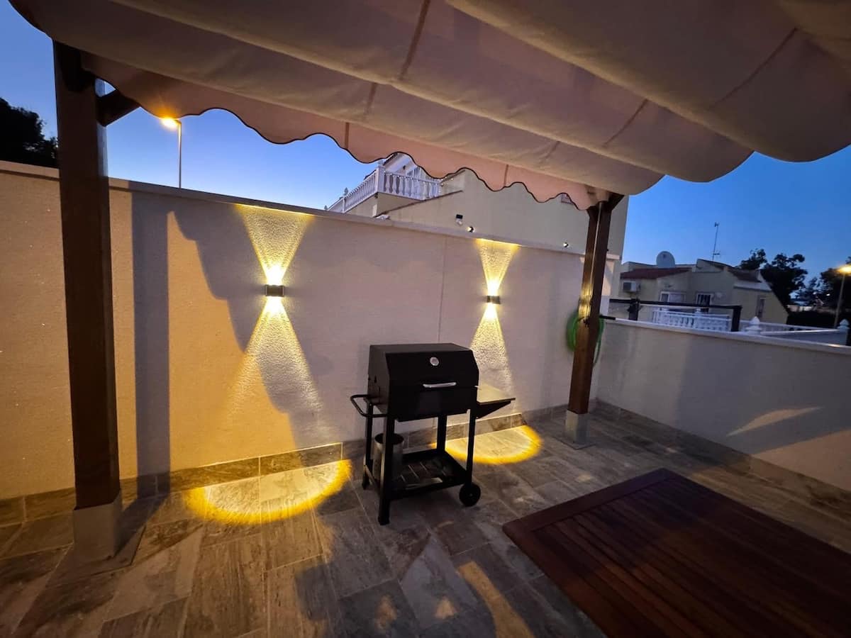 Terraza soleada con orientación óptima durante todo el año
