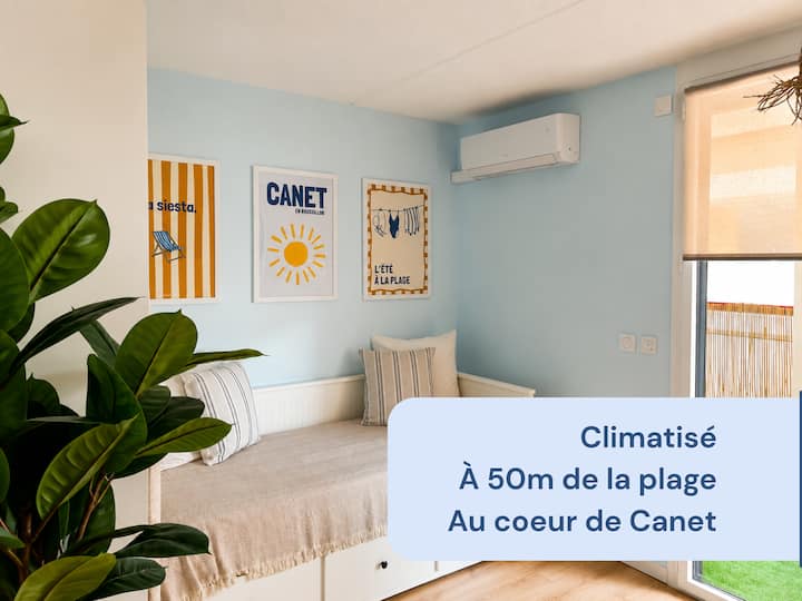 T2 Méditerranéen Clim  À 2 Pas Plage  Rivage - Canet-en-Roussillon