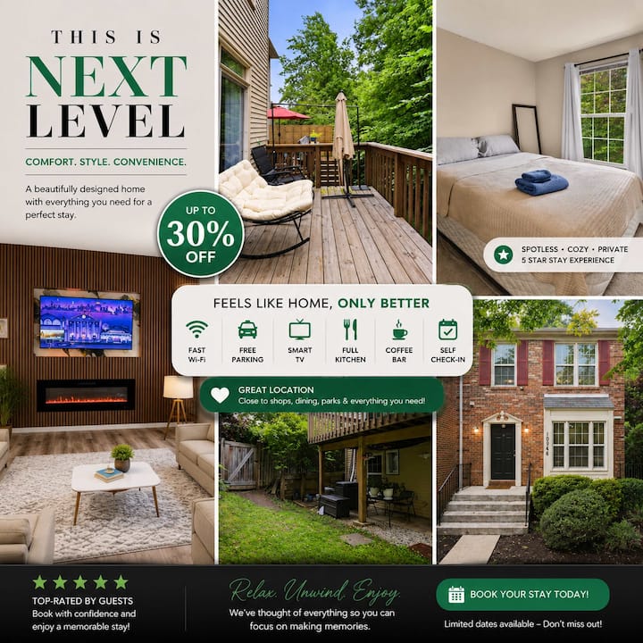 Charming Townhome Near Metro & Parks - Silver Spring, MD