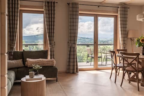Top Airbnb: Siwy Dzwonek Chalet 1 - sauna, hot tub, fire pit in Gmina Czarny Dunajec