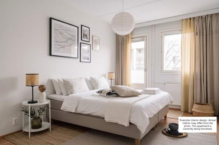 Nordic 2br Apartment With Sauna & Balcony - Helsinki