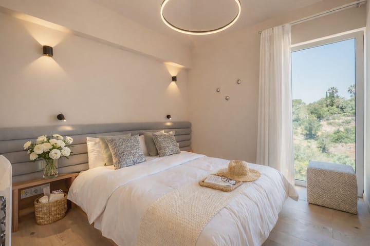 Dhomë gjumi me kokë gri