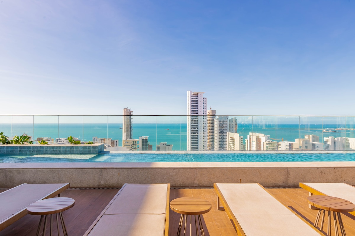 Foto do anúncio de Studio Maré | Vista mar | Meireles 500m Beira-mar em Praia de Iracema, Fortaleza