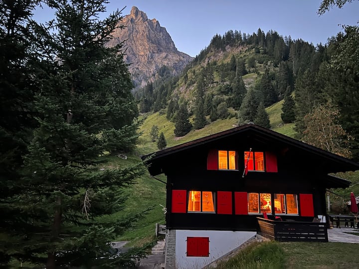 Berggeheim - Vrijstaand Chalet Arnika - Privacy - Adelboden