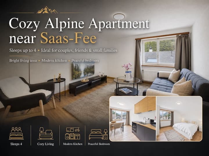 Appartement Alpin Près De Saas-fee Pour 4 Personne - Saas-Almagell