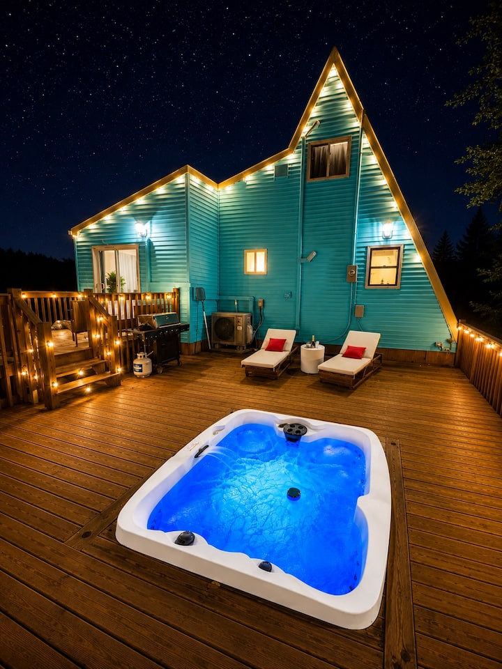 Pocono Dreams & Co. Hot Tub, Barrel Sauna&theater - Pocono Lake